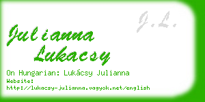 julianna lukacsy business card