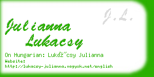 julianna lukacsy business card